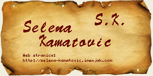 Selena Kamatović vizit kartica
